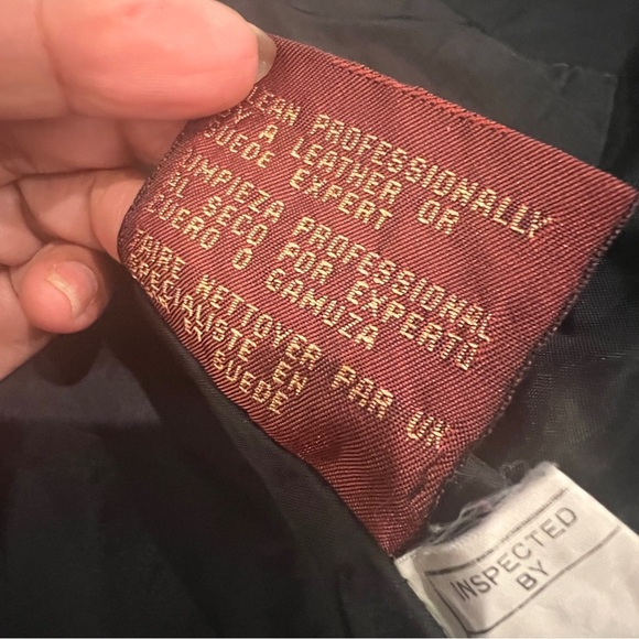 G3 Bomber Jacket Medium Leather Flight G-III Black HEAVY Grunge Y2K Vtg - Picture 10 of 13